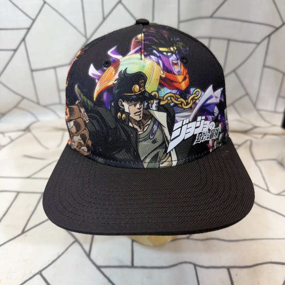JoJo's‎ Bizarre Adventure Snapback Hat OS Black Stardust Crusaders Anime Cap